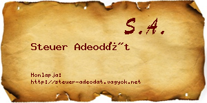 Steuer Adeodát névjegykártya